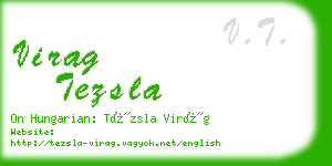 virag tezsla business card